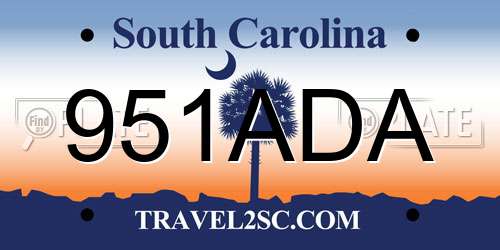 951ADA South Carolina License Plate