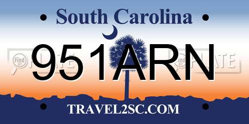951ARN South Carolina License Plate
