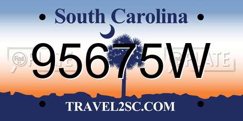 95675W South Carolina License Plate