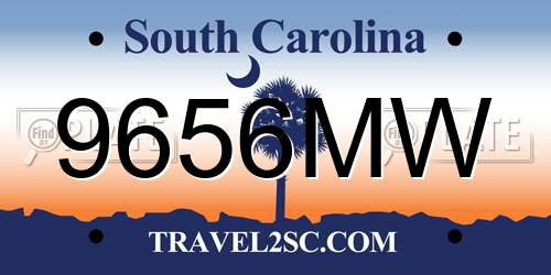 9656MW South Carolina License Plate