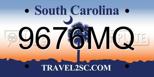 9676MQ South Carolina License Plate