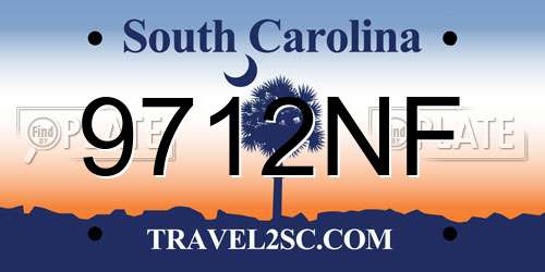 9712NF South Carolina License Plate