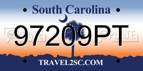 97209PT South Carolina License Plate