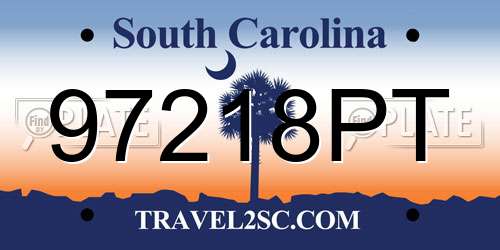 97218PT South Carolina License Plate