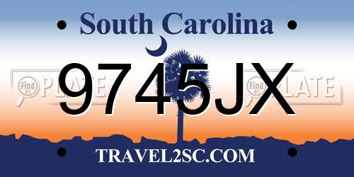 9745JX South Carolina License Plate