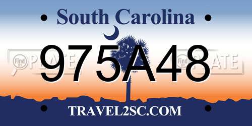 975A48 South Carolina License Plate
