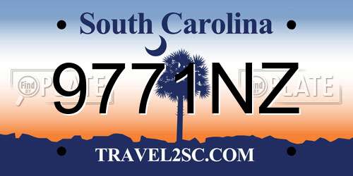 9771NZ South Carolina License Plate