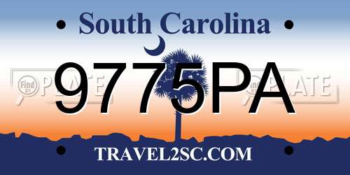 9775PA South Carolina License Plate