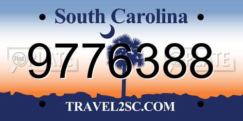 9776388 South Carolina License Plate