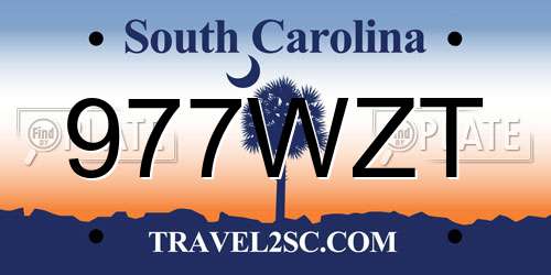 977WZT South Carolina License Plate