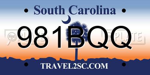 981BQQ South Carolina License Plate