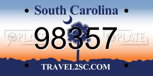 98357 South Carolina License Plate