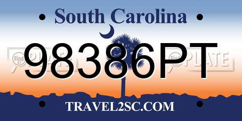 98386PT South Carolina License Plate