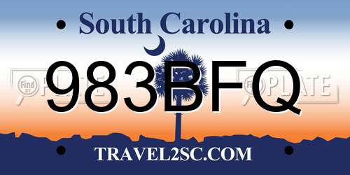 983BFQ South Carolina License Plate