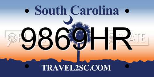 9869HR South Carolina License Plate