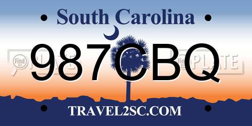 987CBQ South Carolina License Plate