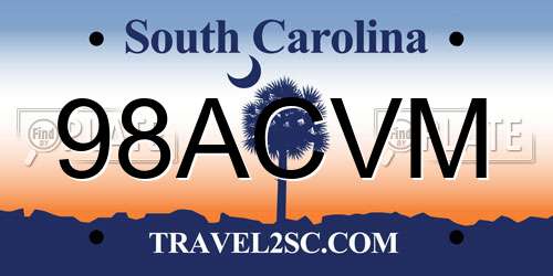 98ACVM South Carolina License Plate