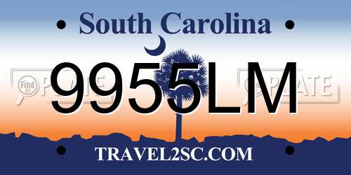 9955LM South Carolina License Plate