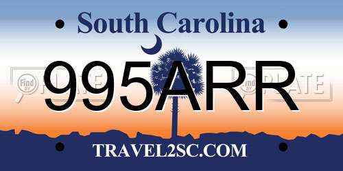 995ARR South Carolina License Plate