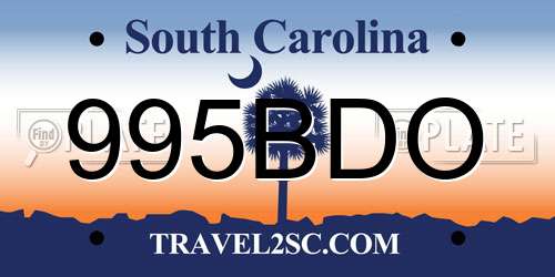 995BDO South Carolina License Plate