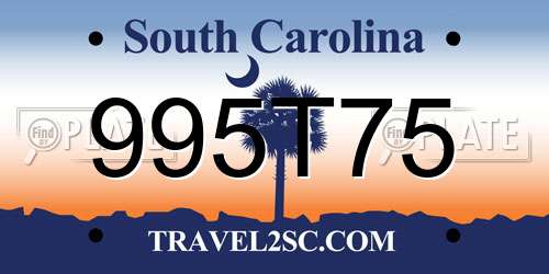 995T75 South Carolina License Plate
