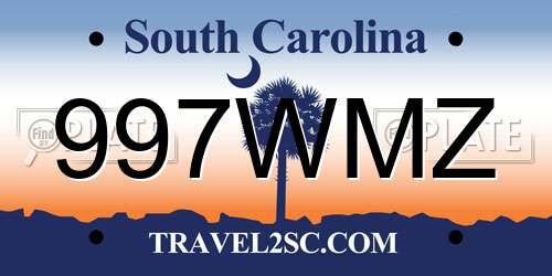 997WMZ South Carolina License Plate
