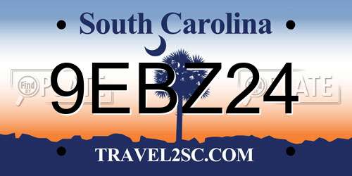 9EBZ24 South Carolina License Plate
