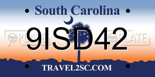 9ISD42 South Carolina License Plate