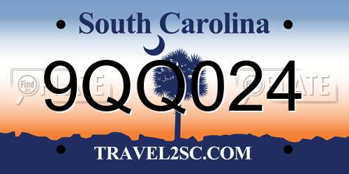 9QQ024 South Carolina License Plate