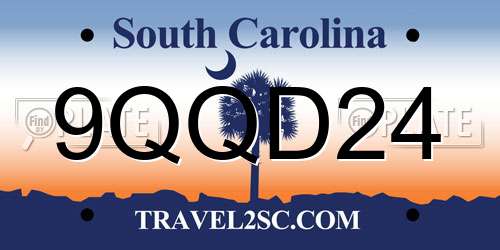 9QQD24 South Carolina License Plate