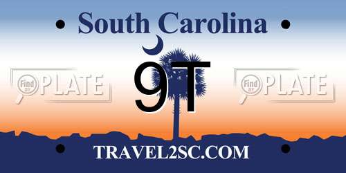 9T South Carolina License Plate