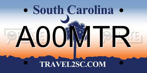 A00MTR South Carolina License Plate
