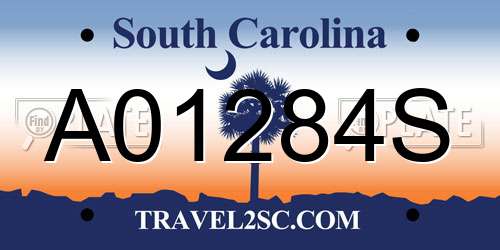 A01284S South Carolina License Plate