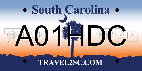 A01HDC South Carolina License Plate