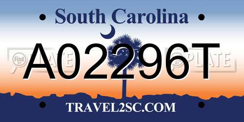 A02296T South Carolina License Plate