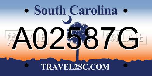 A02587G South Carolina License Plate