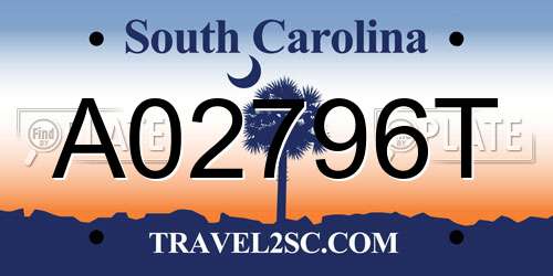 A02796T South Carolina License Plate