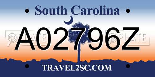 A02796Z South Carolina License Plate