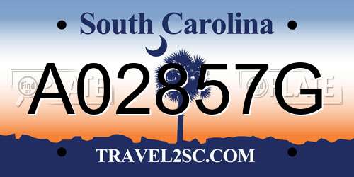 A02857G South Carolina License Plate