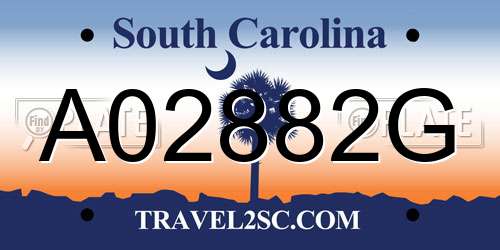 A02882G South Carolina License Plate