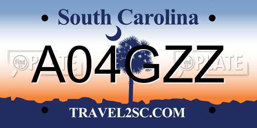 A04GZZ South Carolina License Plate