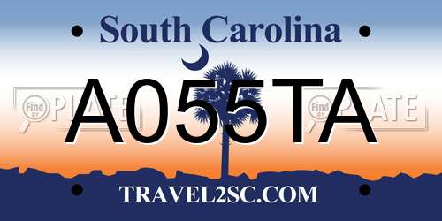 A055TA South Carolina License Plate