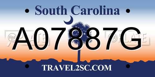 A07887G South Carolina License Plate
