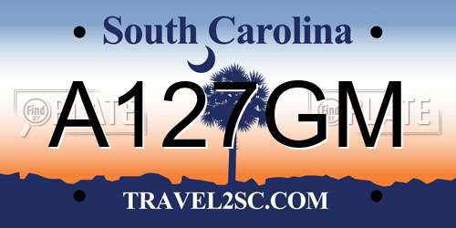 A127GM South Carolina License Plate