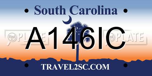 A146IC South Carolina License Plate