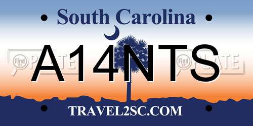 A14NTS South Carolina License Plate
