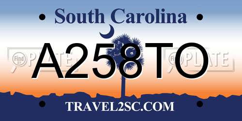 A258TO South Carolina License Plate