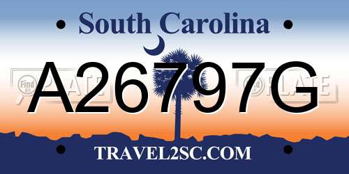 A26797G South Carolina License Plate