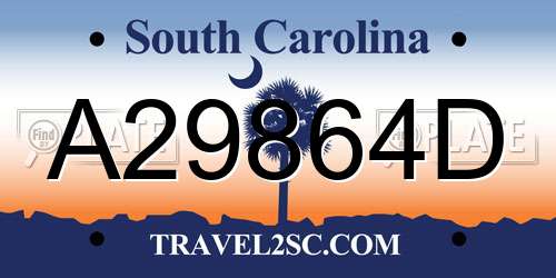 A29864D South Carolina License Plate