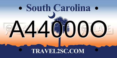 A44000O South Carolina License Plate